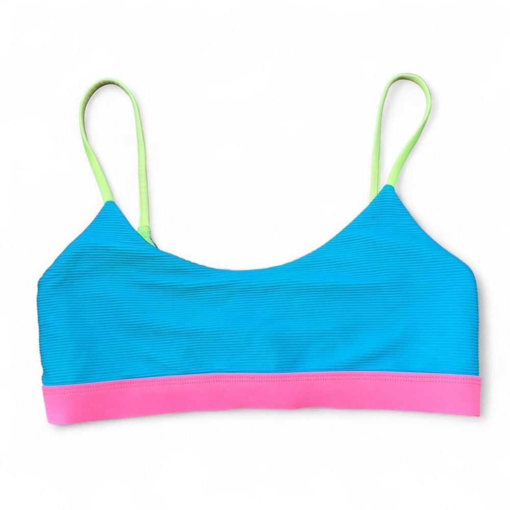 Body Glove multicolored neon bikini top size small beach coastal surf vacation